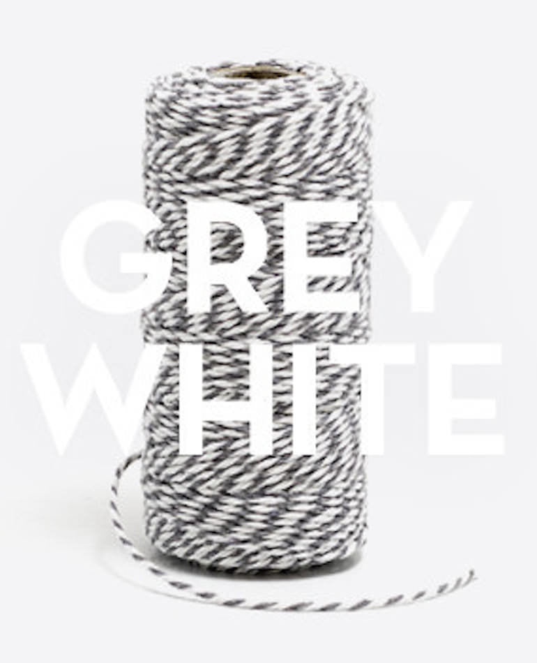 Bakers Twine - Grey and white
