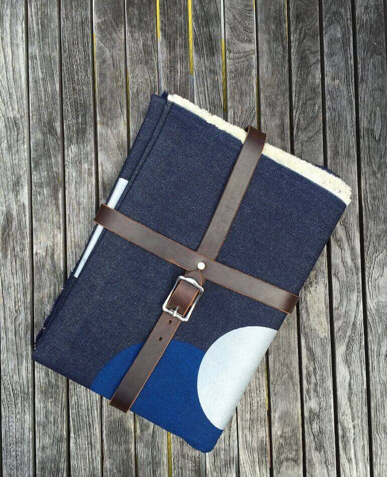 Taylor + Cloth | Spotted denim picnic blanket | BackstreetShopper.com.au