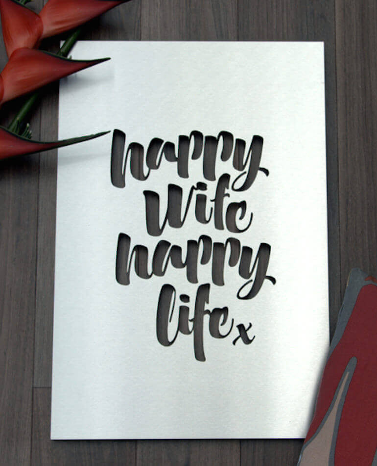 Happy Wife Happy Life - Outdoor Art | Lisa Sarah | BackstreetShopper.com.au