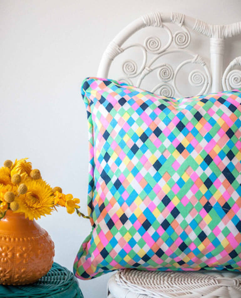 MILLY + EUGENE | KALEIDOSCOPE OF COLOUR CUSHION | BackstreetShopper.com.au