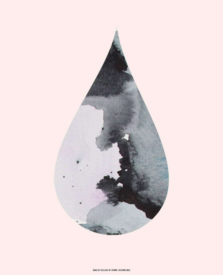 Pale Drop Art Print | Nynne Rosenvinge | BackstreetShopper.com.au