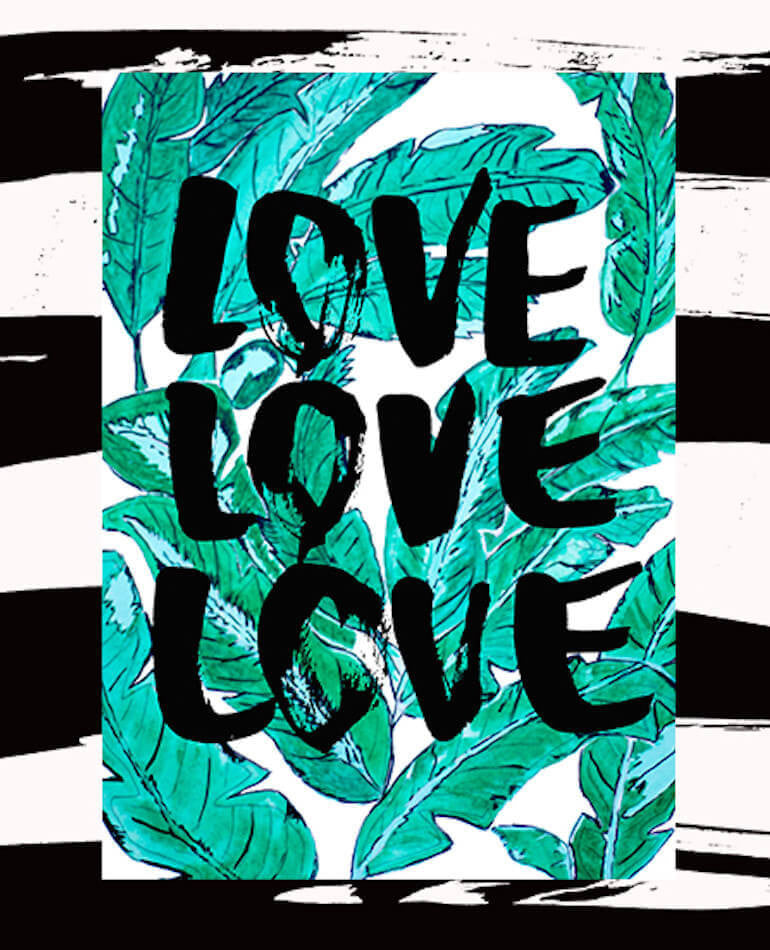 Peppa Hart | Love Love Love Art Print | BackstreetShopper.com.au