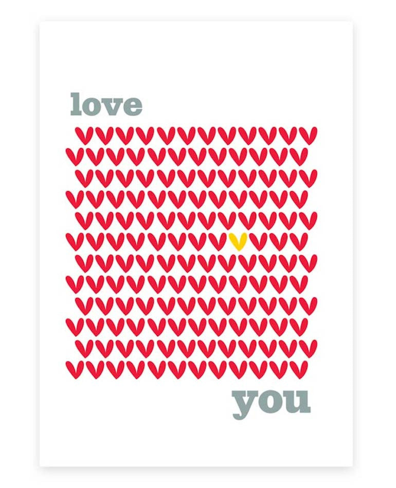 Love you greeting card | Printspace | BackstreetShopper.com.au