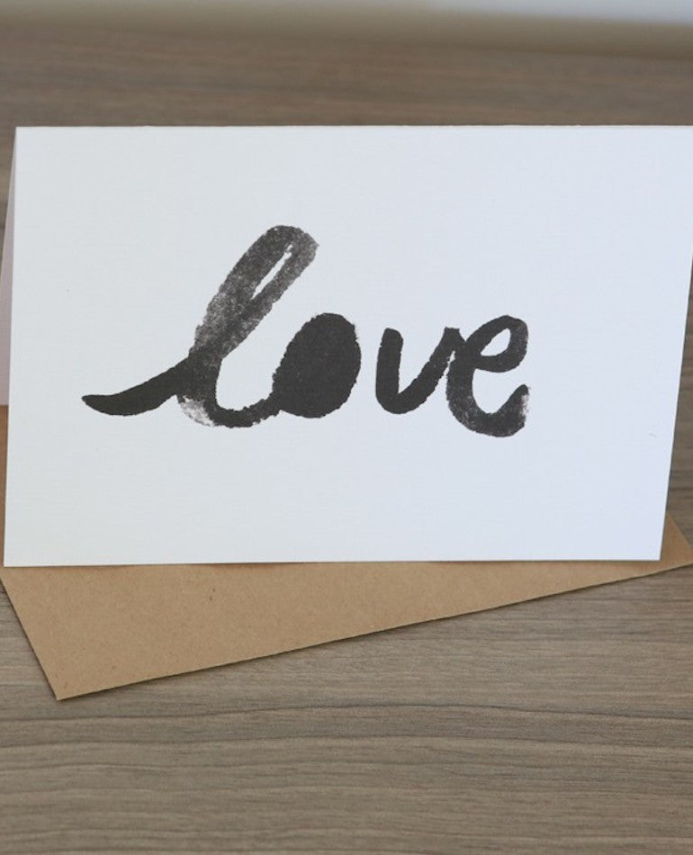 Love greeting card | Rachel Kennedy Design | BackstreetShopper.com.au