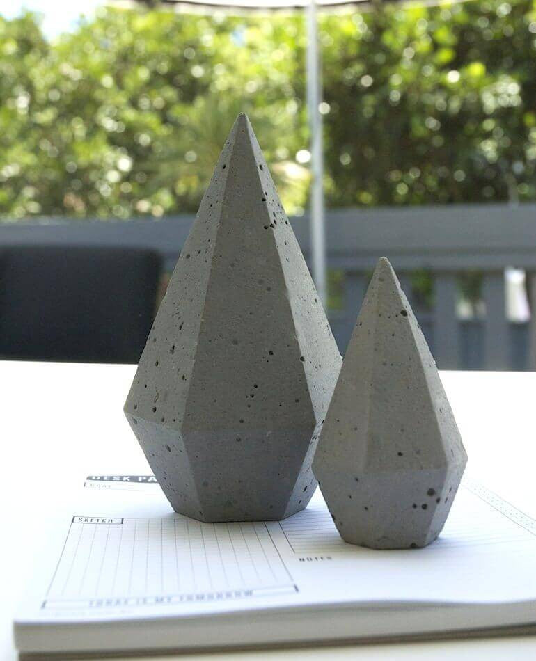 Zakkia | Concrete Diamond / Paper Weight | BackstreetShopper.com.au