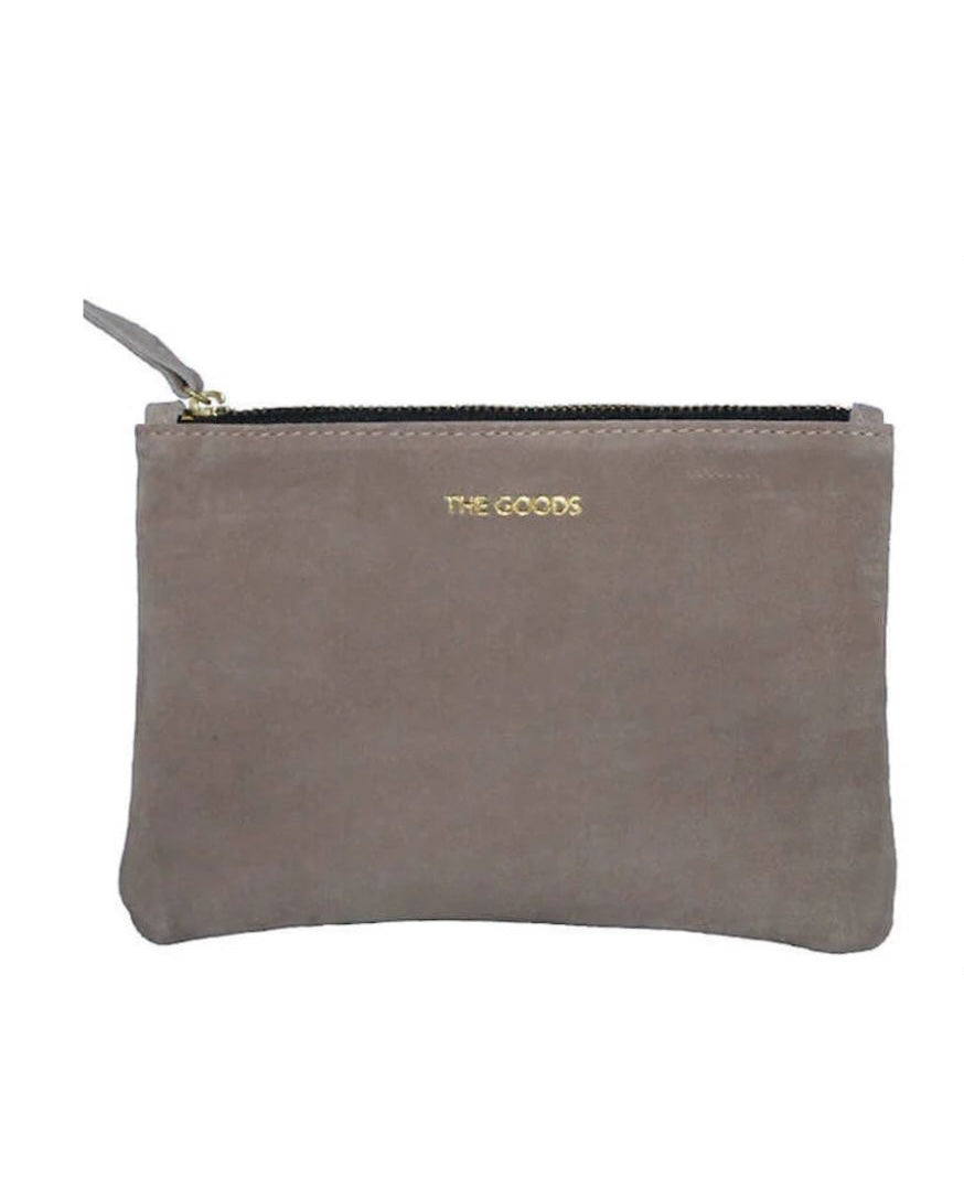 Mushroom Suede Clutch