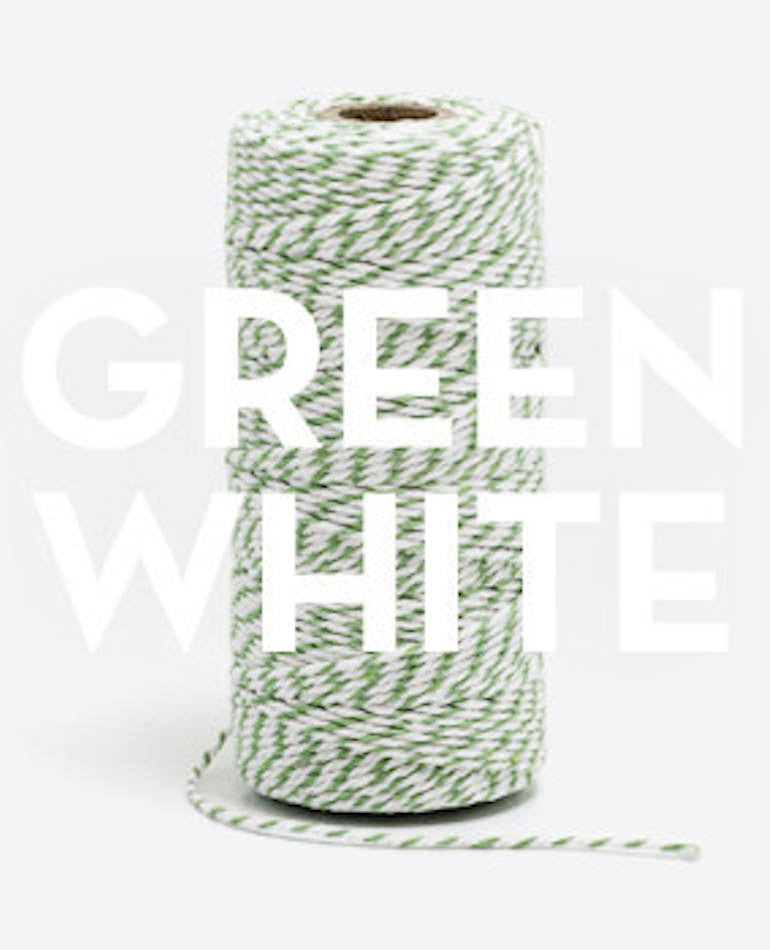Bakers Twine - Green and White