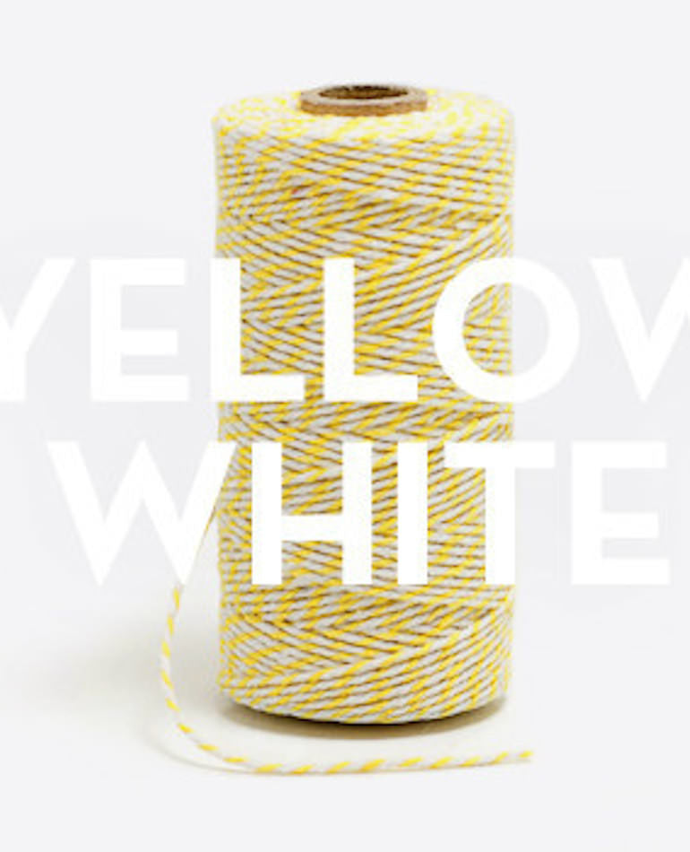 Bakers Twine - Yellow and White