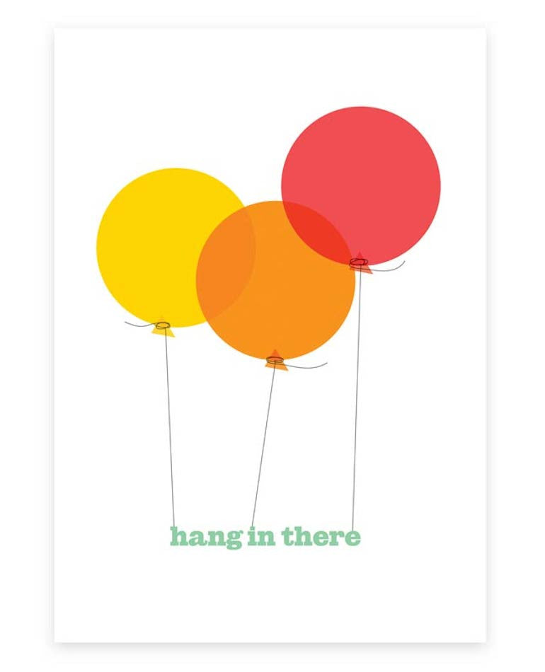 Hang in there greeting card | printspace | backstreetshopper.com.au