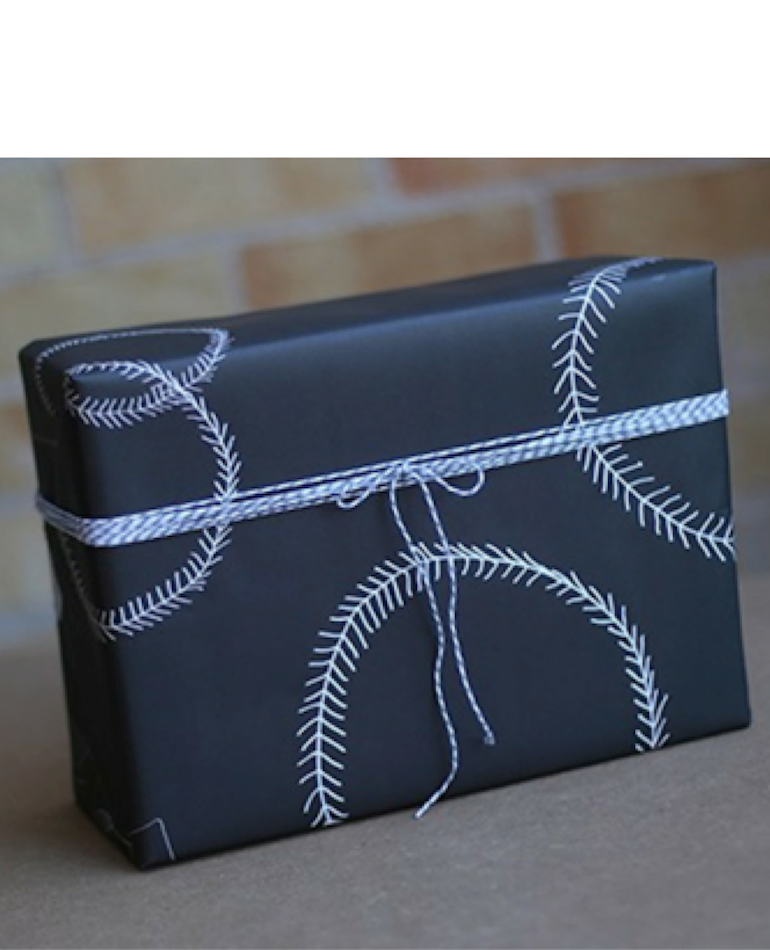 Illustrated Black Wrapping Paper | Rachel Kennedy Design | BackstreetShopper.com.au